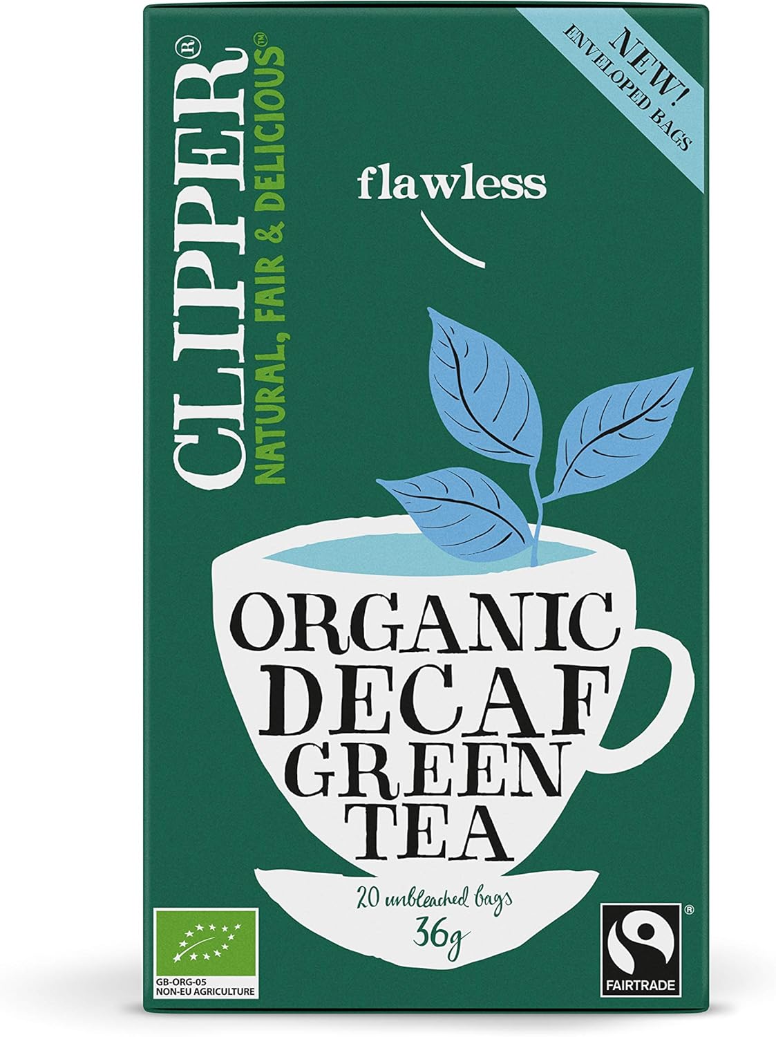 Clipper Organic Decaf Green Tea, 20 teabags Pantry