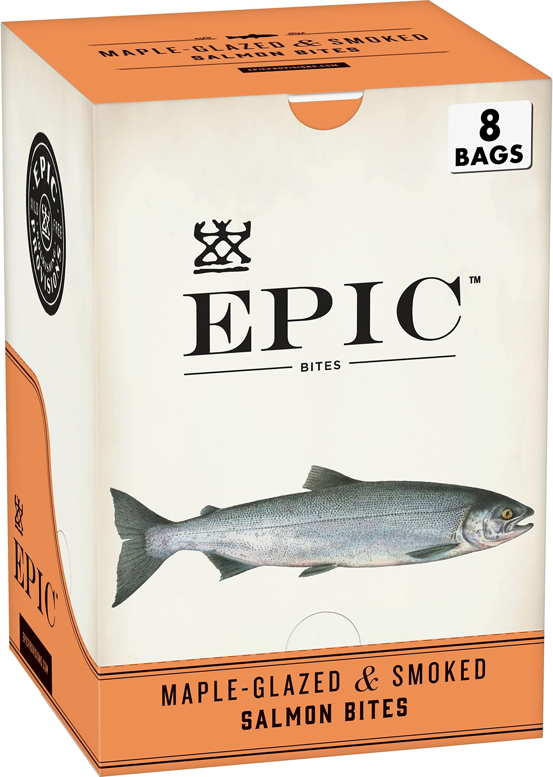 Salmon Bites, Wild Caught, 8 Count Box 2.5oz pouches