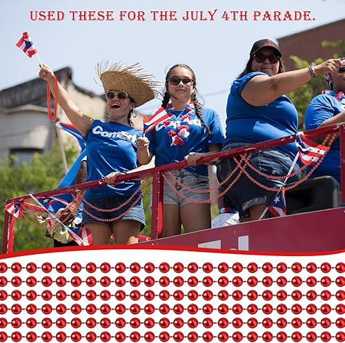 Miniatura 14 de Junkin 24 collares de cuentas amarillas de Mardi Gras de oro de 33 pulgadas y 0.276 in metálicos para fiesta, guirnalda a granel, accesorio