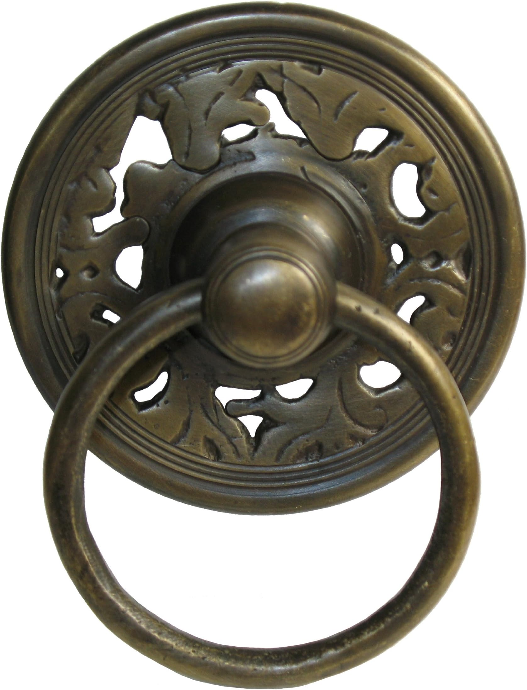 Gado Gado HardwareHRP1014 Ring Pull with Carved Filigree Backplate