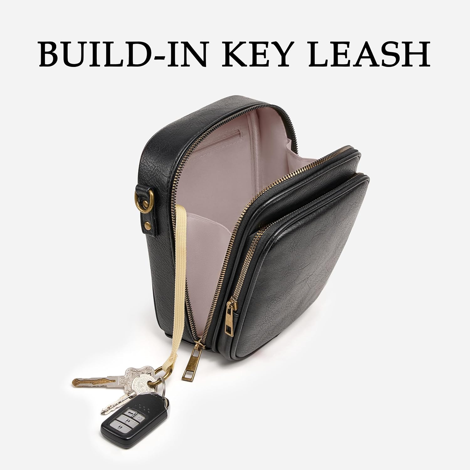 Small Messenger Bag Vegan Leather Crossbody Bag for Women Men, Vintage Cross Body Shoulder Purse with Card Slots - Image 6