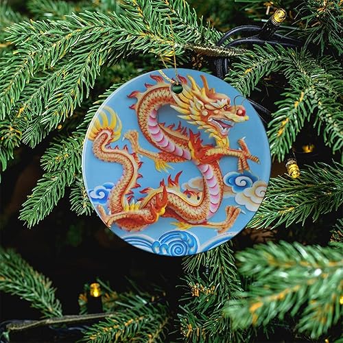 Miniatura 3 de Adornos de Navidad de cerámica 2023, decoraciones para árbol de Navidad para niños, amantes y amigos, adorno colgante de doble cara de 2.8 pulgadas