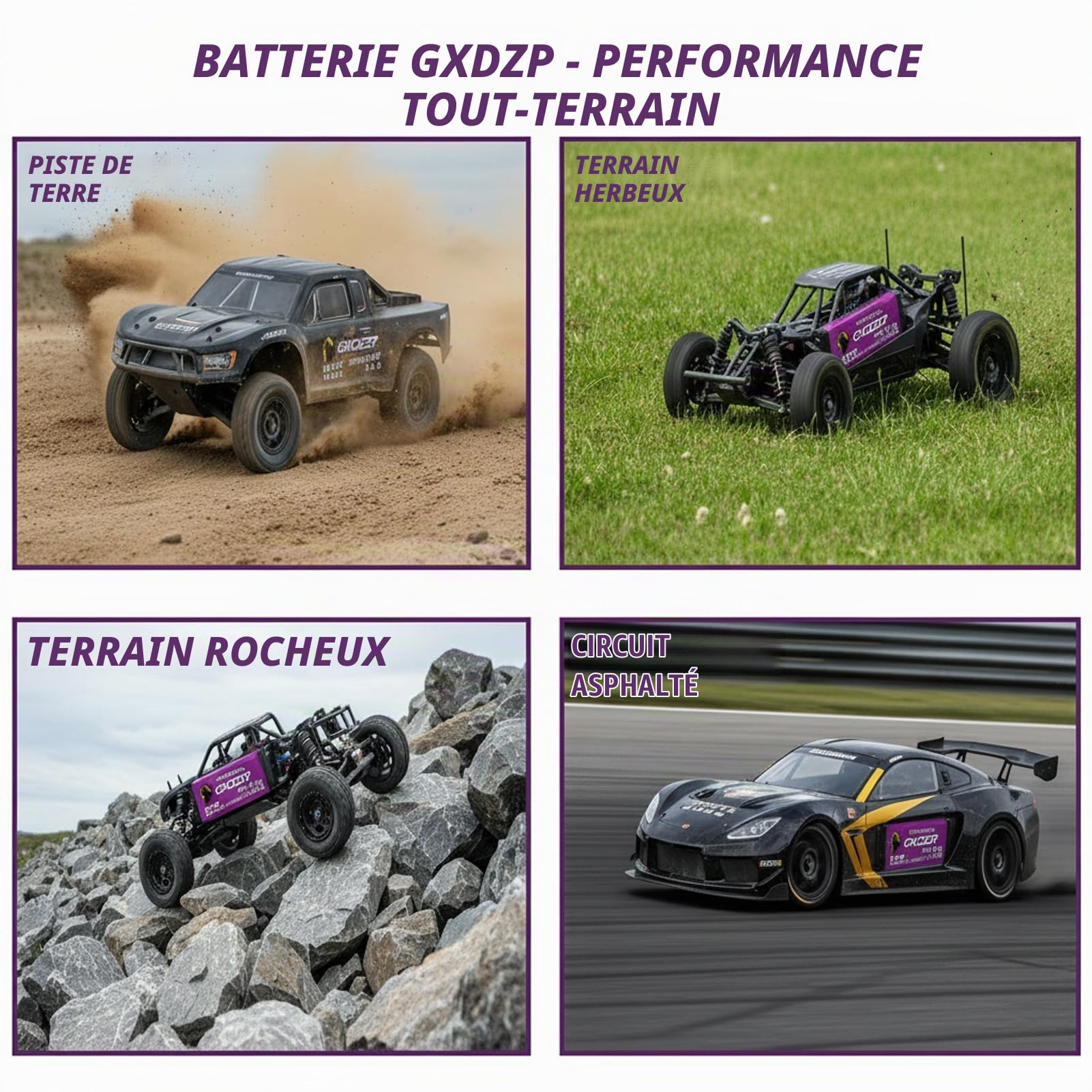 Lot 2 Batteries LiPo 4S 6200mAh 14,8V 120C XT90 Pack Double Haute Performance Longue Autonomie Boîtier Rigide pour Voiture Course Buggy Truggy Camion RC 1/10 1/8 Échelle Télécommandé