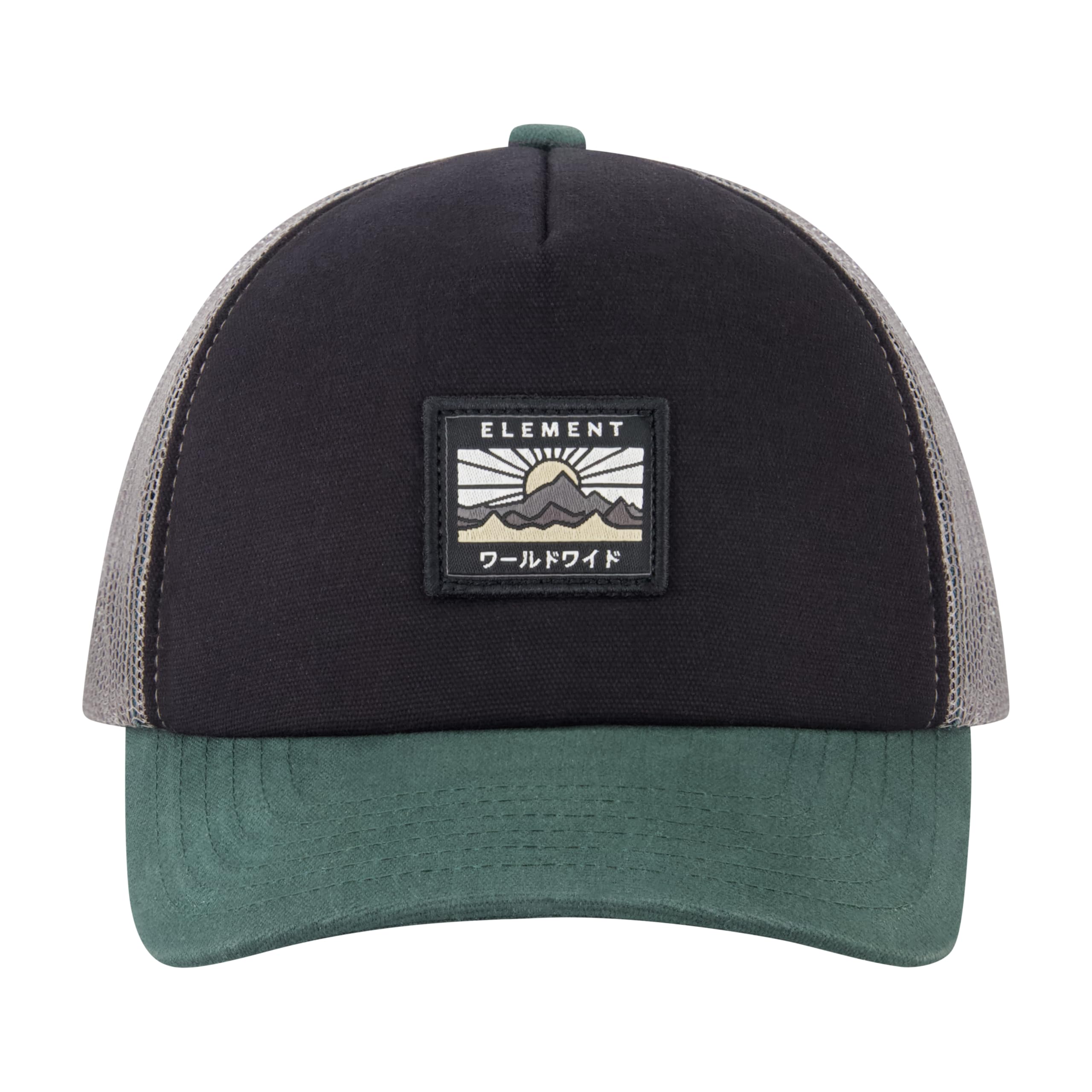 Concept One Unisex Adult Element Trucker Hat, Adult Baseball Cap with Curved Brim Baseball Cap, Black, One Size, Black, One Size