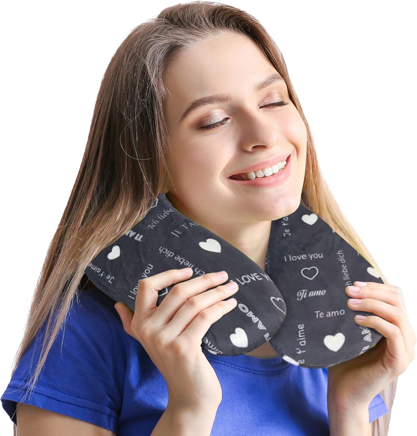 Huggaroo Cozy Neck Wrap Microwavable Heating Pad for Neck