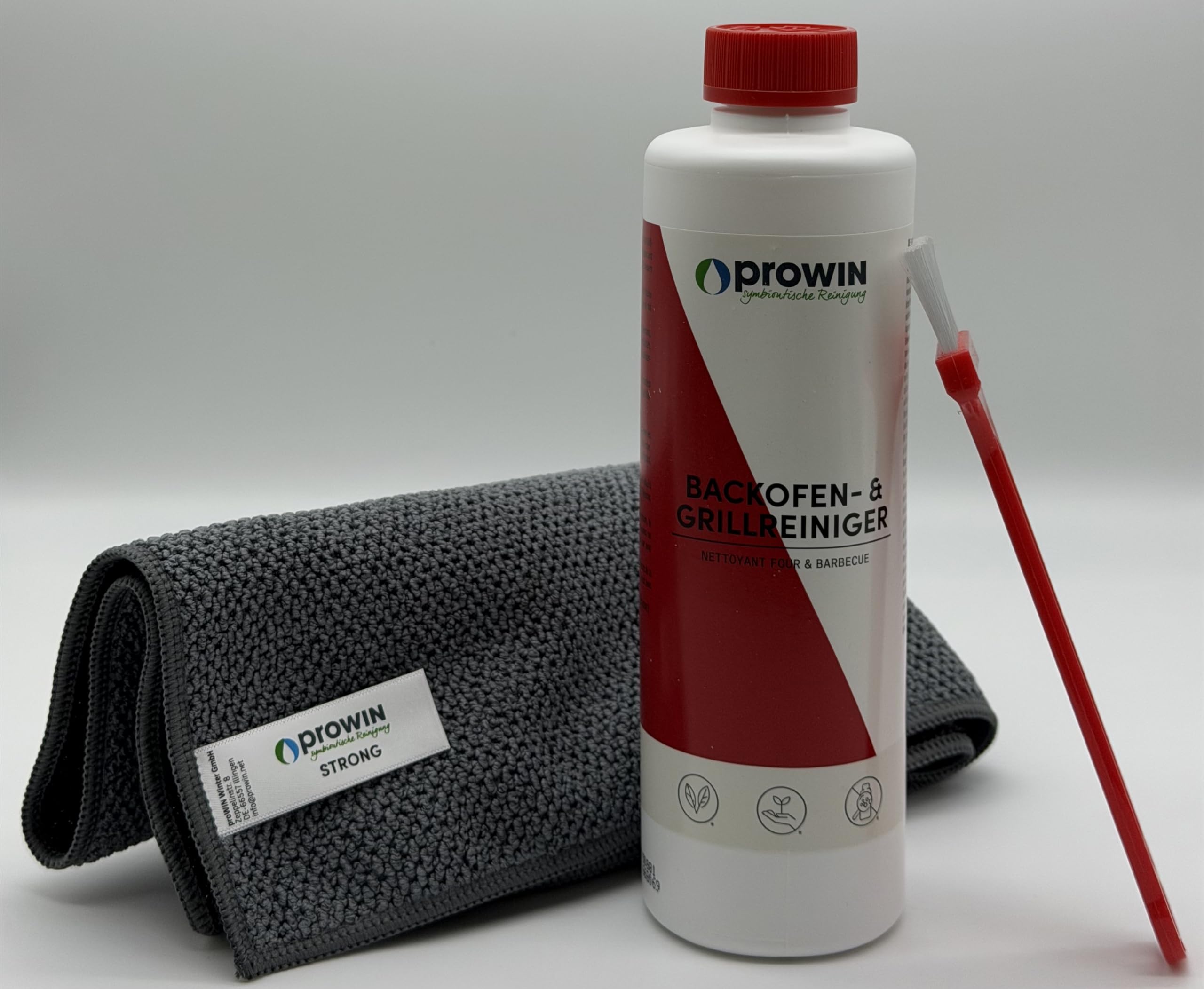 Set Backofenreiniger 500ml, Pinsel, Strong anthrazit
