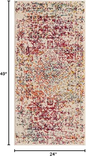 Miniatura 2 de Unique Loom Richmond Collection - Alfombra de área con medallón (2 pies x 4 pies 1 pulgada, color multicolor claronegro)