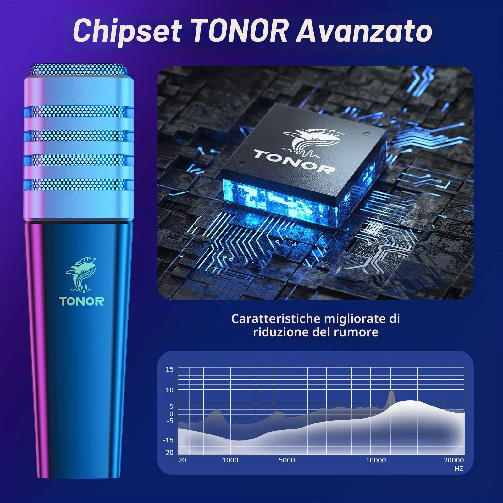 TONOR microfono USB per PC a condensatore cardioide con treppiede, filtro anti-pop, supporto antiurto per gaming, streaming, podcast, YouTube, compatibile con laptop e desktop,TC30S+