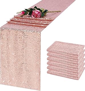 Rose Gold Sequin Table Runner 12