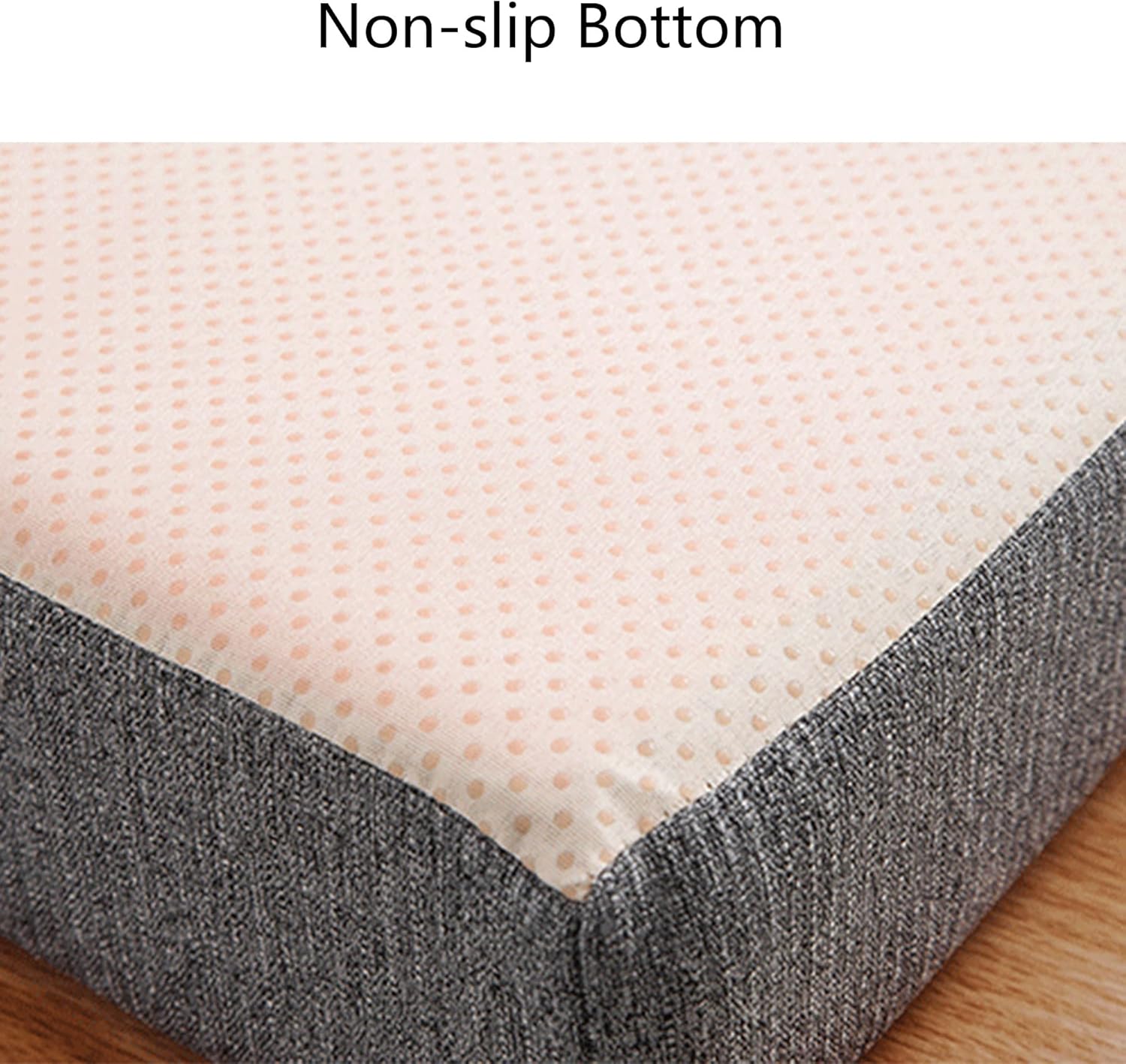 Set of 2 Chair Cushion Pads, Square Dining Seat Cushions with Non-Slip Bottom, 5/8 cm Thick Seat Pads Mat for Indoor Outdoor Garden Patio Kitchen,50x50x5cm,Brown