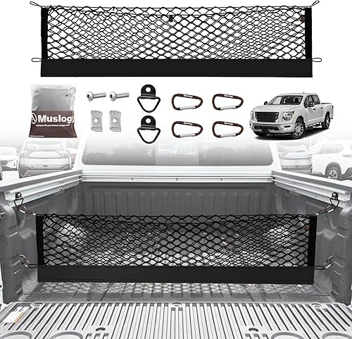 Miniatura 79 de Muslogy Red de carga para maletero estilo sobre compatible con Toyota RAV4 2013-2018, accesorios personalizados, organizador de maletero mejorado