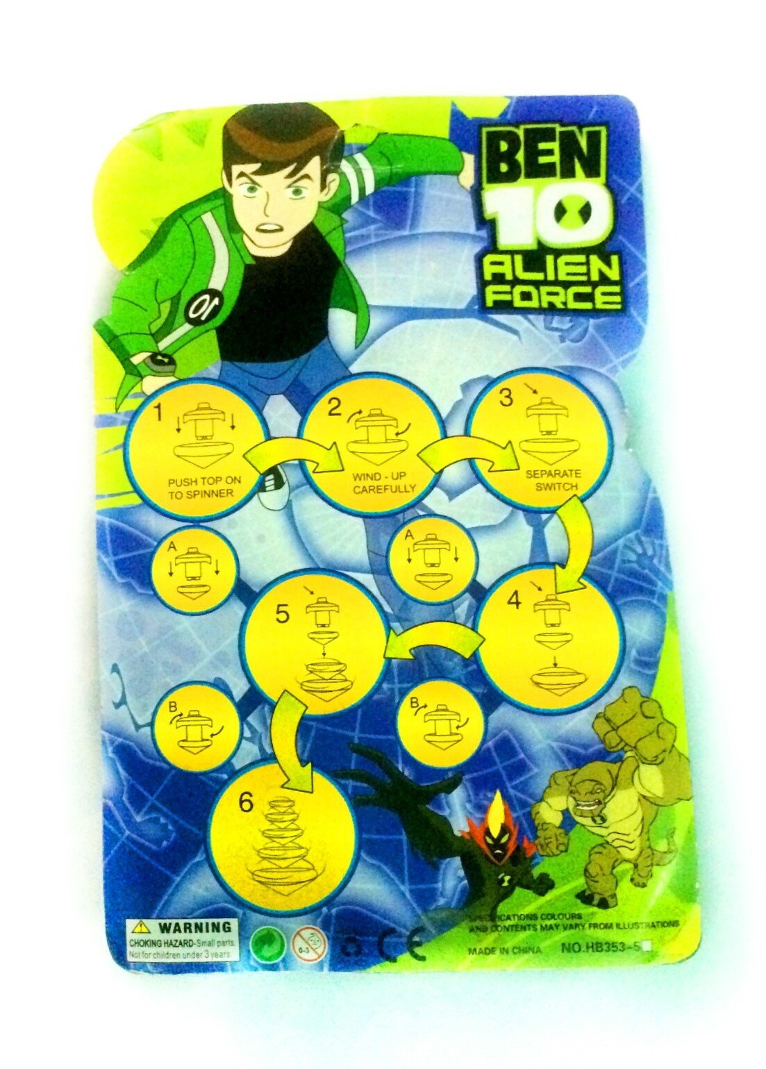 Ben 10 Alien Force ストラップ 6本セット Buy Ben Ten Alien Force Super Active top Spinner Toy - Big Size