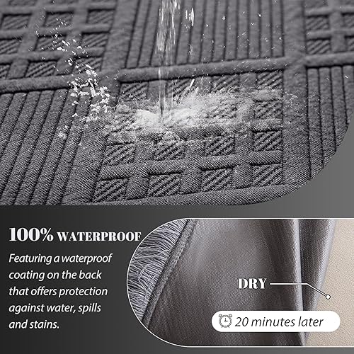 Miniatura 2 de Fundas impermeables para sofá seccional, funda de sofá esquinero en forma de L, manta para perros y mascotas, lavable, diseño jacquard acolchado en