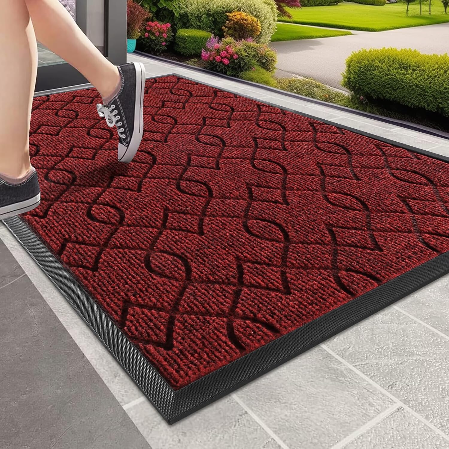 Yimobra Front Door Mat Outdoor Indoor, 47x32 AllSeason