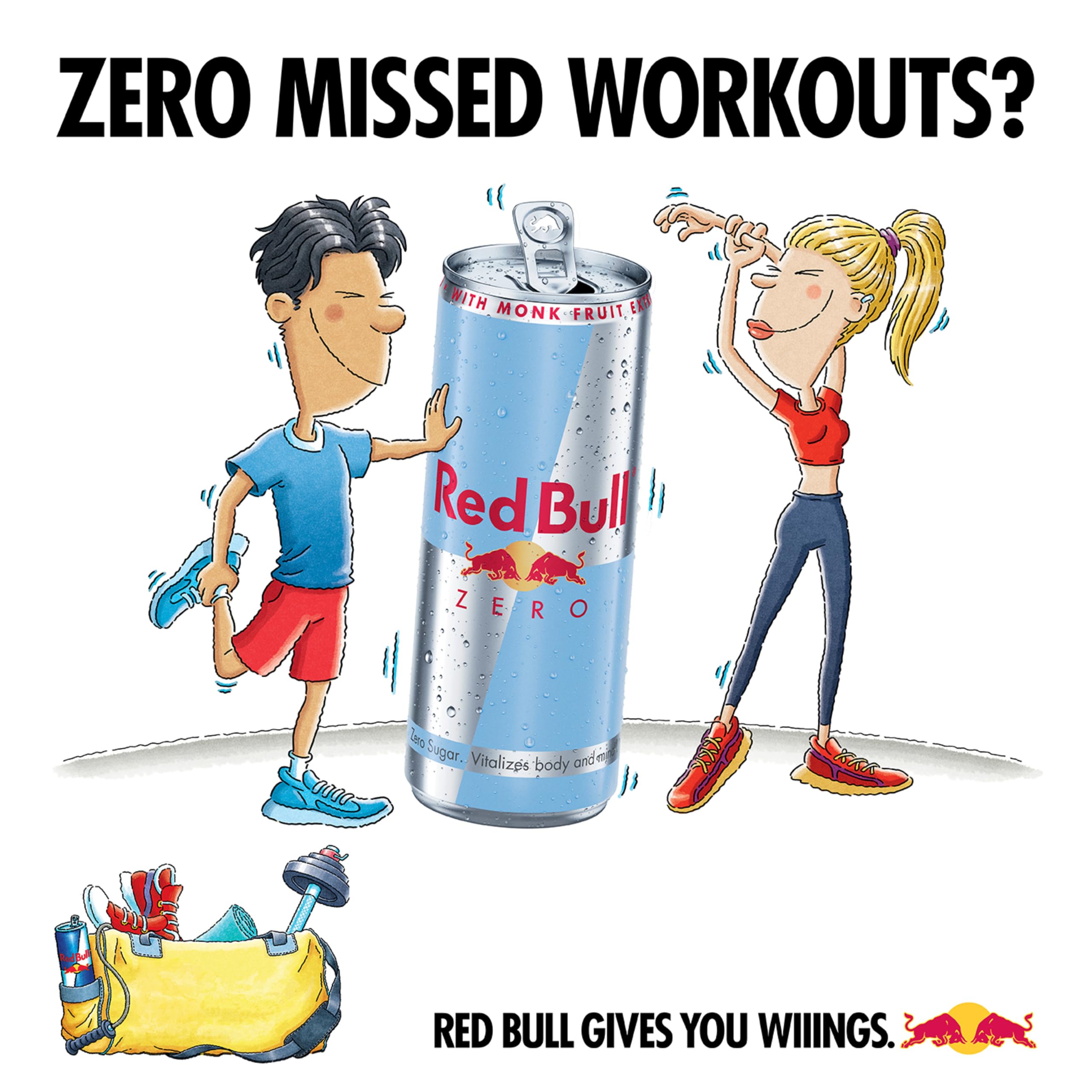 Red Bull Zero Energy Drink 12 fl. oz. with 114mg Caffeine Taurine & B Vitamins Case of 24 cans | contains caffeine taurine B-vitamins sweeteners and water 12 fl oz pack of 24 cans product thumbnail 4