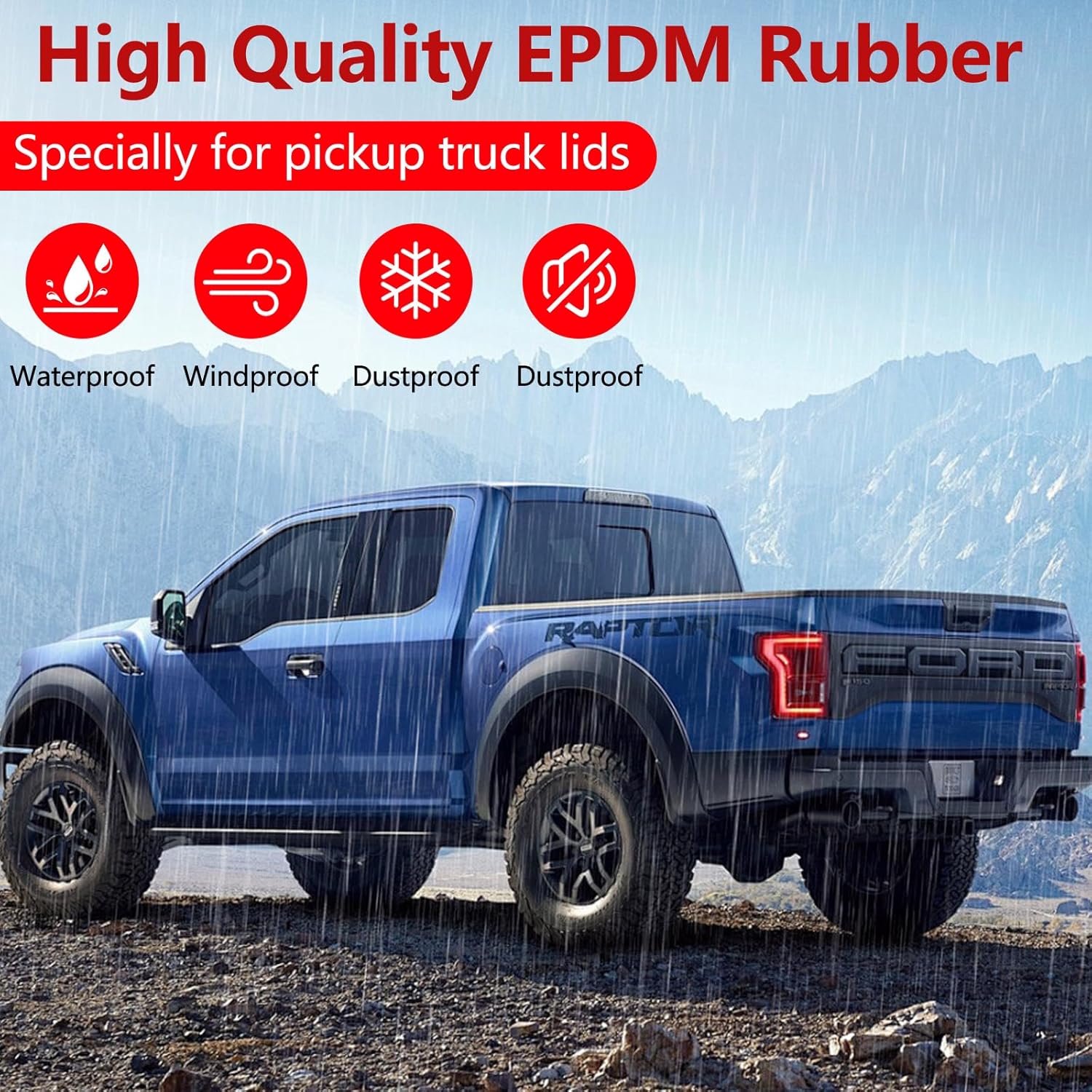 Truck Tonneau Cover Seal with Triple Bulb Design for Pickup Trucks, RVs, Tool Boxes - Waterproof Camper Shell Seal Kit, Car Weatherstripping for Noise and Dust Protection (8M/26.2FT)