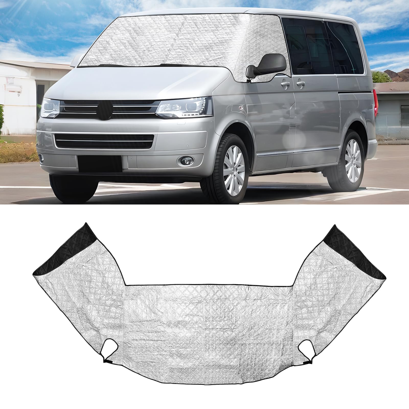 Osłona przedniej szyby kompatybilna z Volkswagen T5 Transporter, ochrona przed mrozem i lodem, osłona przeciwsłoneczna do VW T5 RV