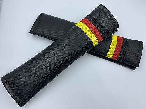 Miniatura 7 de LL LLSW SHOP 2Pack Car Seat Belt Cover for Ford Focus ST Racing, Carbon Fiber Embroidered Logo Shoulder Pad Seat Belt Cover Protective Sleeve