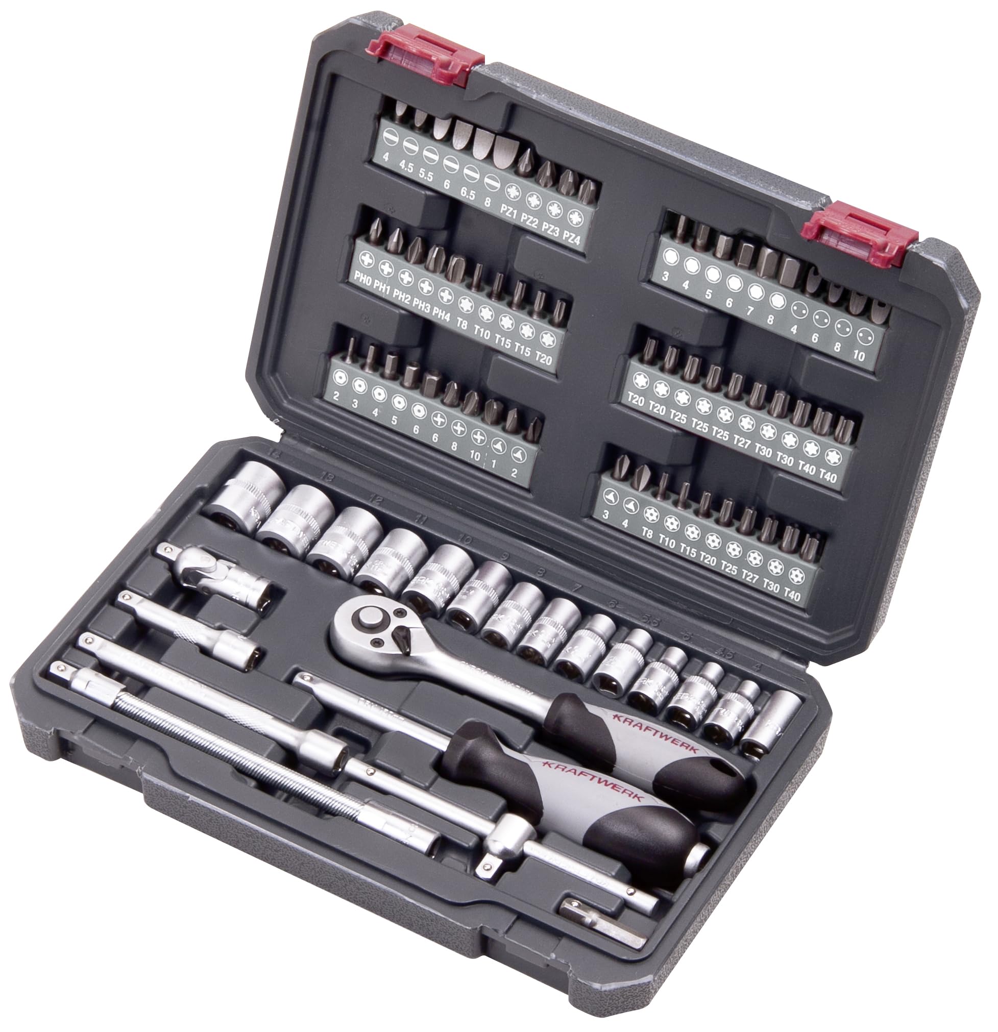 Set Chiavi A Bussola Kraftwerk - 200 Pezzi | 1/4, 3/8, 1/2 Pollici | Valigetta Portatile - Foto 12