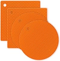 Vista 10 de Tapete de silicona para ollas, soportes de silicona para ollas y sartenes calientes. Tapetes resistentes al calor para mesas, manteles individuales