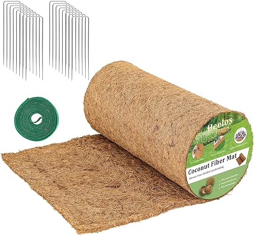 Miniatura 7 de Rollo grueso de fibra de coco, 240 x 12 pulgadas, revestimientos de coco natural para macetero, cesta de flores, hojas de fibra de coco, alfombra de