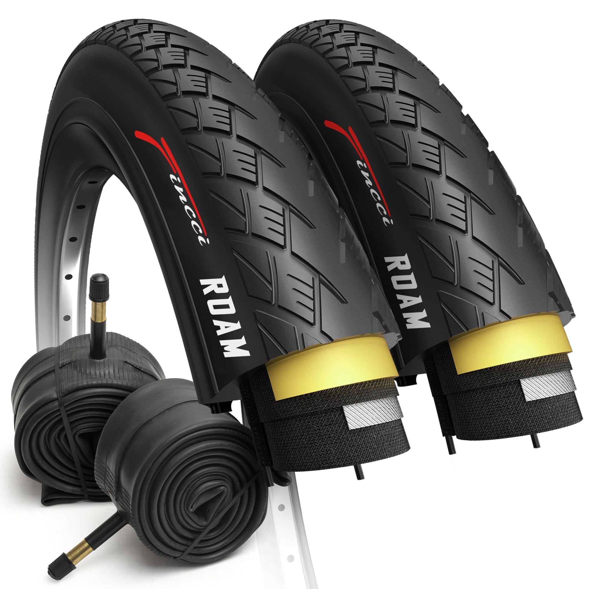 Fincci City 700x35c Bike Tire with 700c Bike Tube