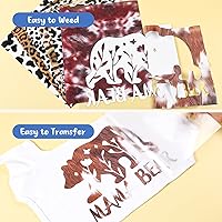 Vista 3 de HTVRONT Vinilo de transferencia de calor de leopardo HTV – 11 paquetes de vinilo para planchar con guepardo, fácil de cortar y desmalezar patrón HTV