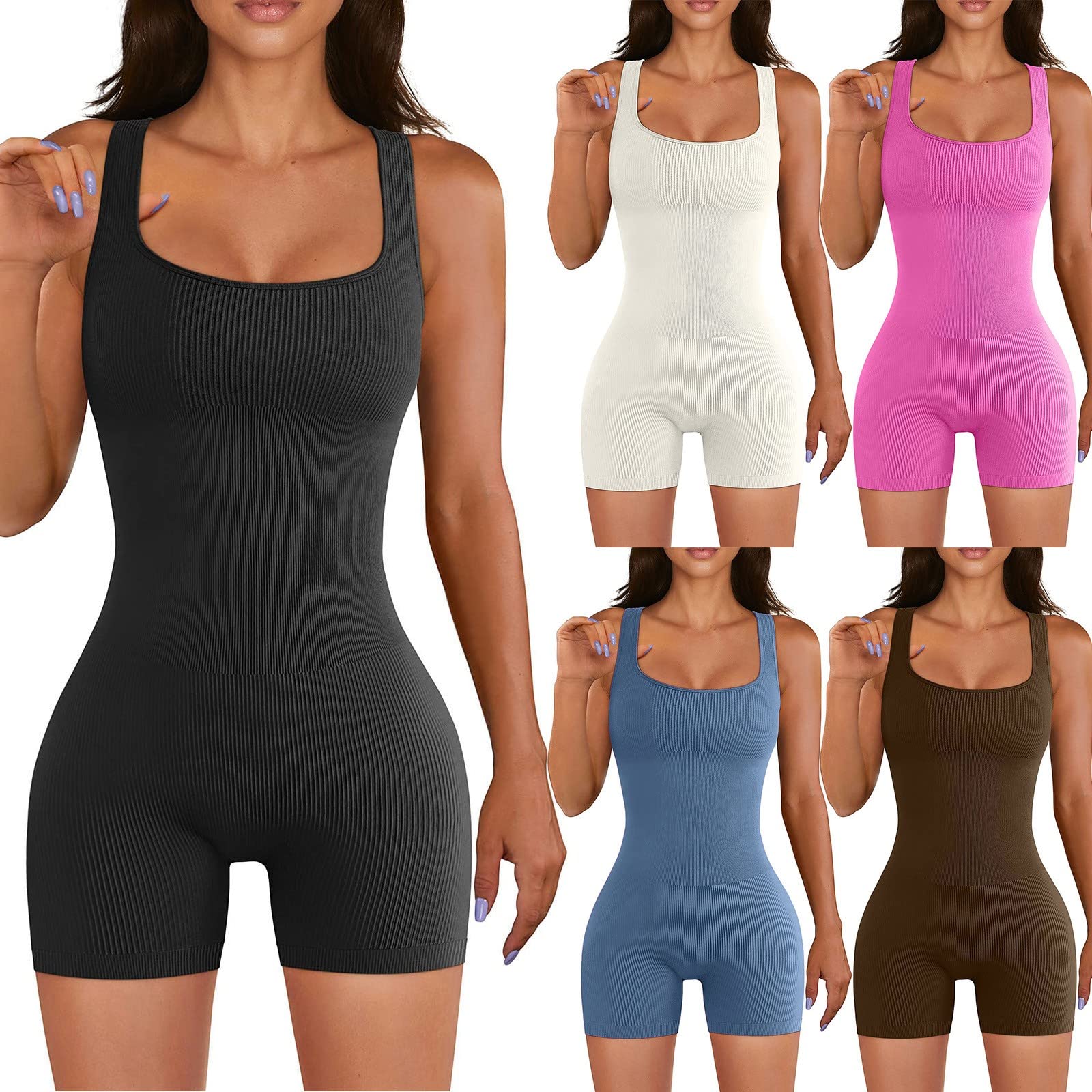 Mono de yoga para mujer, sin mangas, elástico, estilo Y2K