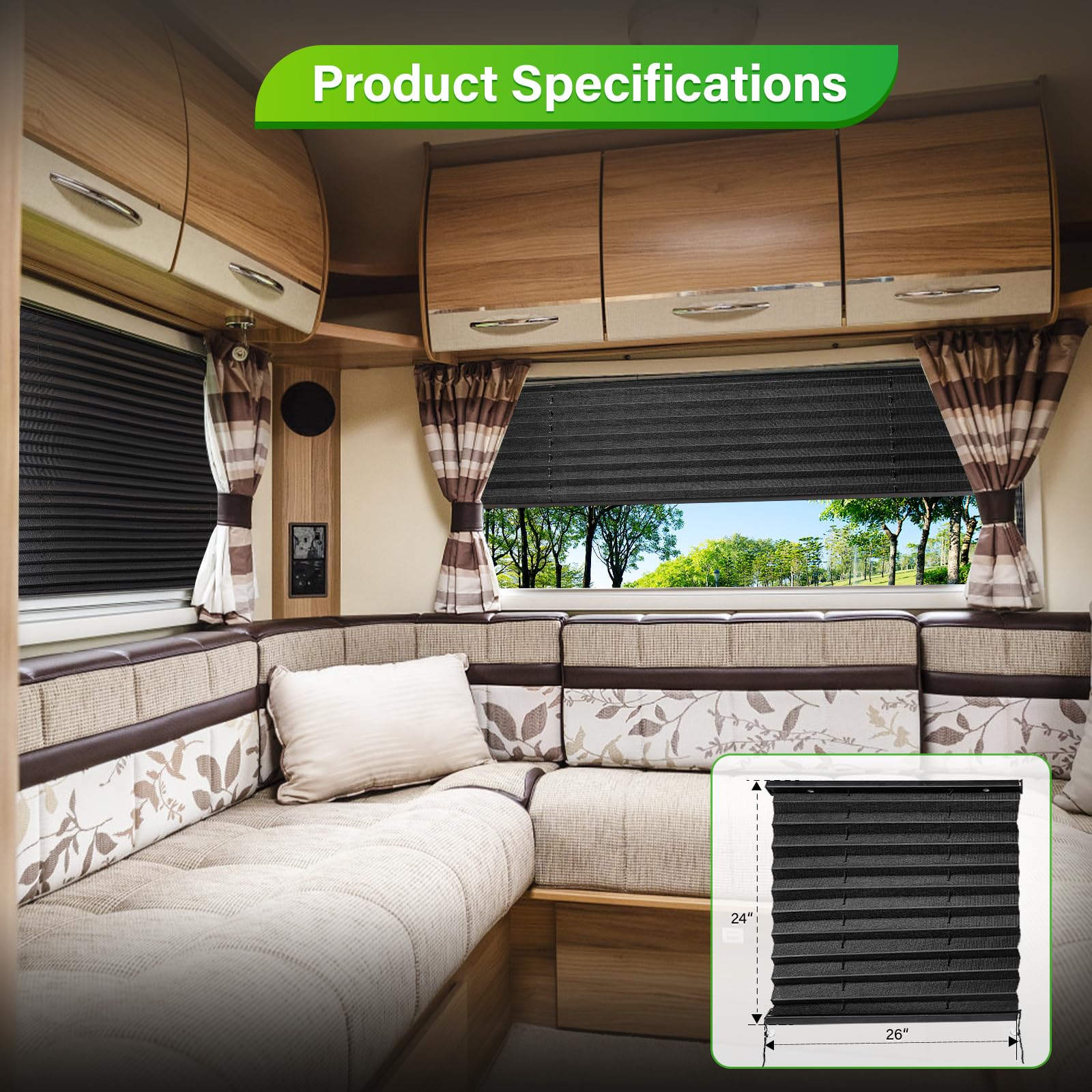 Snapklik.com : RV Window Shades,Camper RV Pleated Shades RV Camper ...