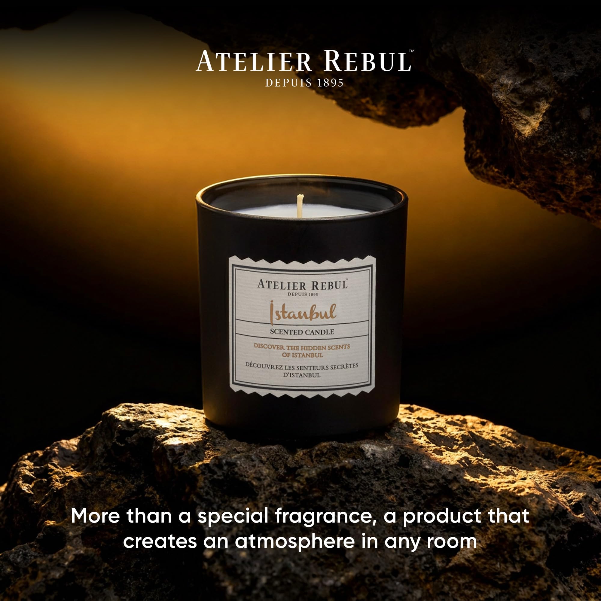 Atelier Rebul Istanbul Duftkerze - 950g Kerze im glas - 135Brennstunden - orientalisch-würzige Duftkerze - Geschenkidee