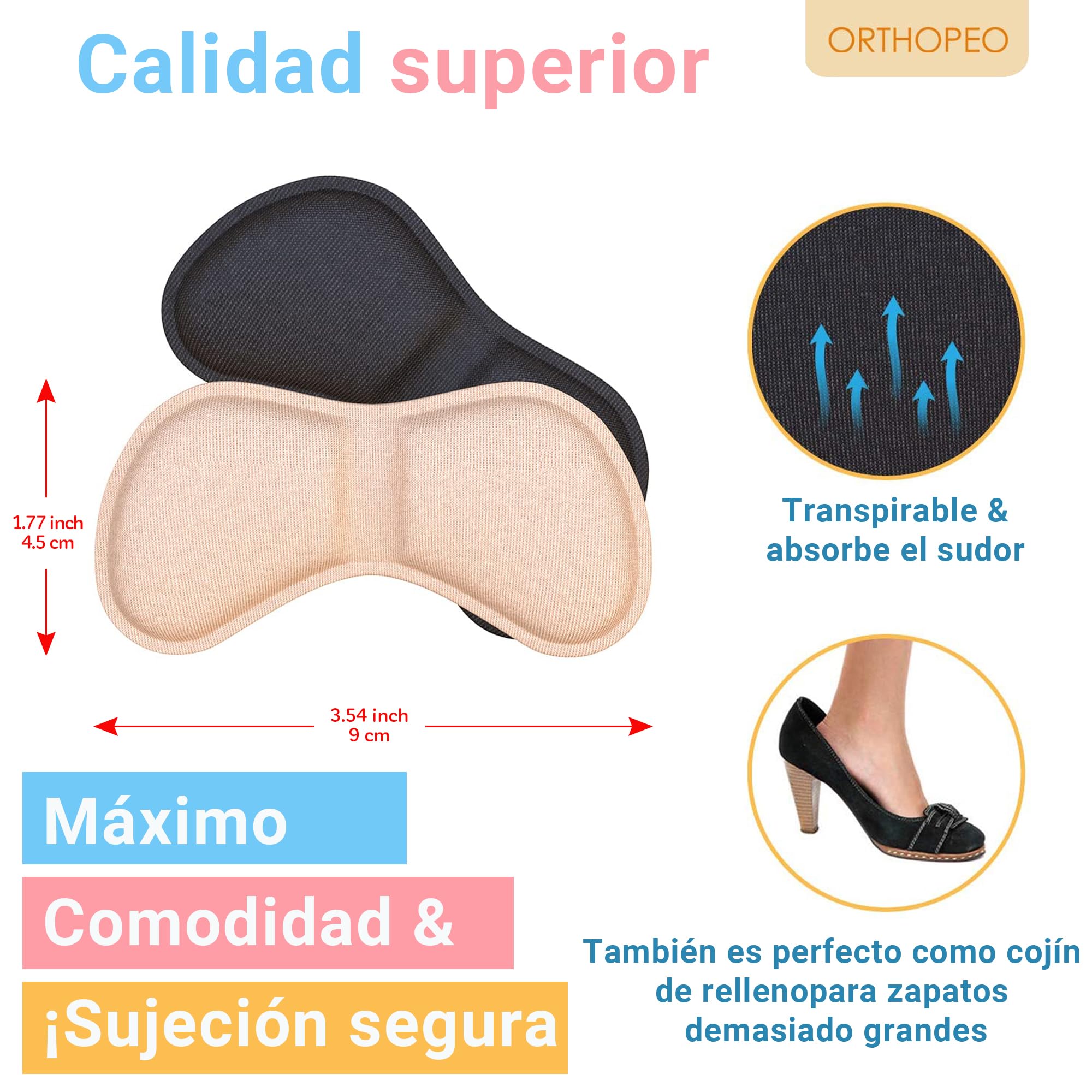 12 Paires Coussinets Talon Chaussures Autoadhésifs - Protecteur Talon Anti-Frottements, Ampoules & Glissades Pour Chaussures Trop Grandes
