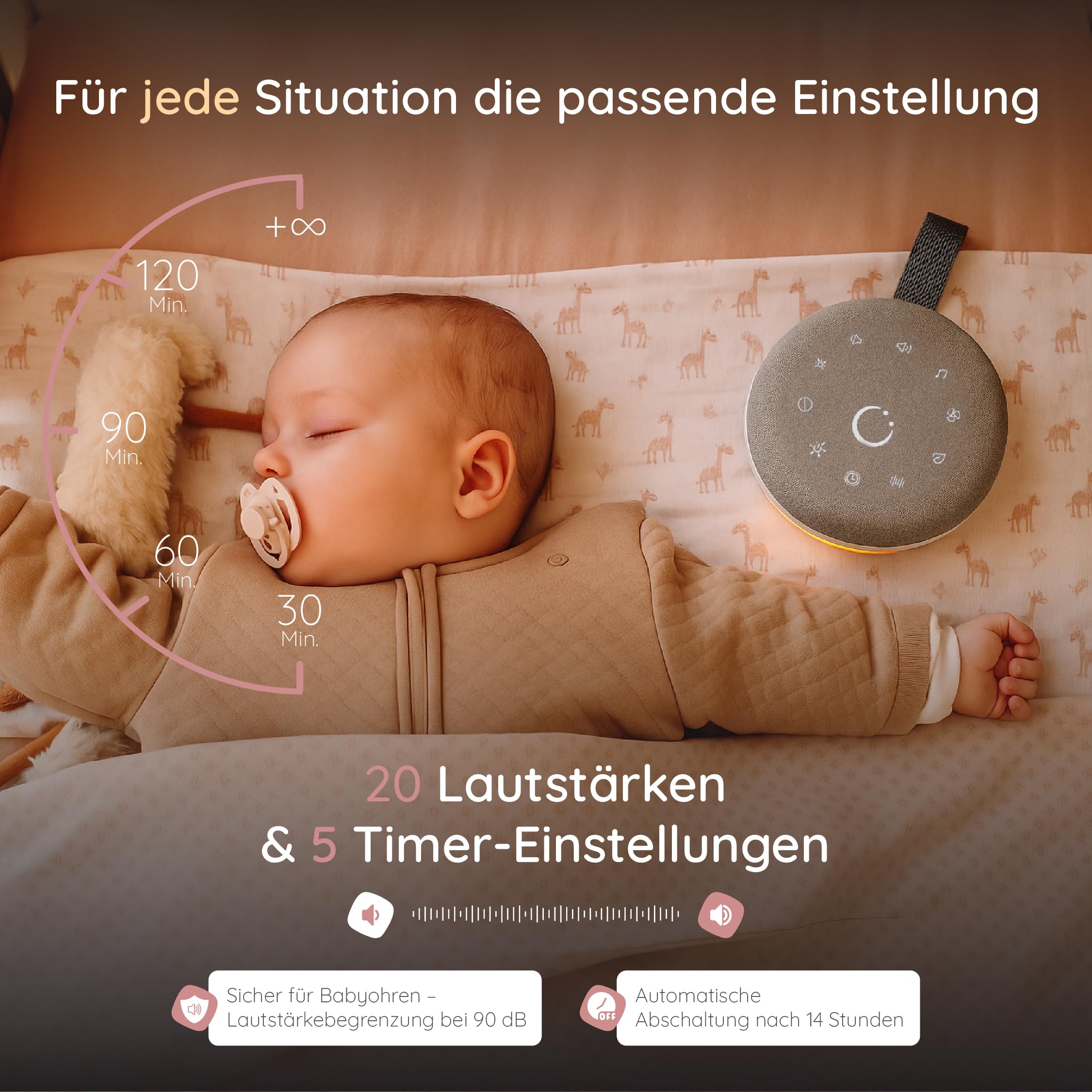Numsy Move White Noise Machine Bambino - Macchina del rumore bianco