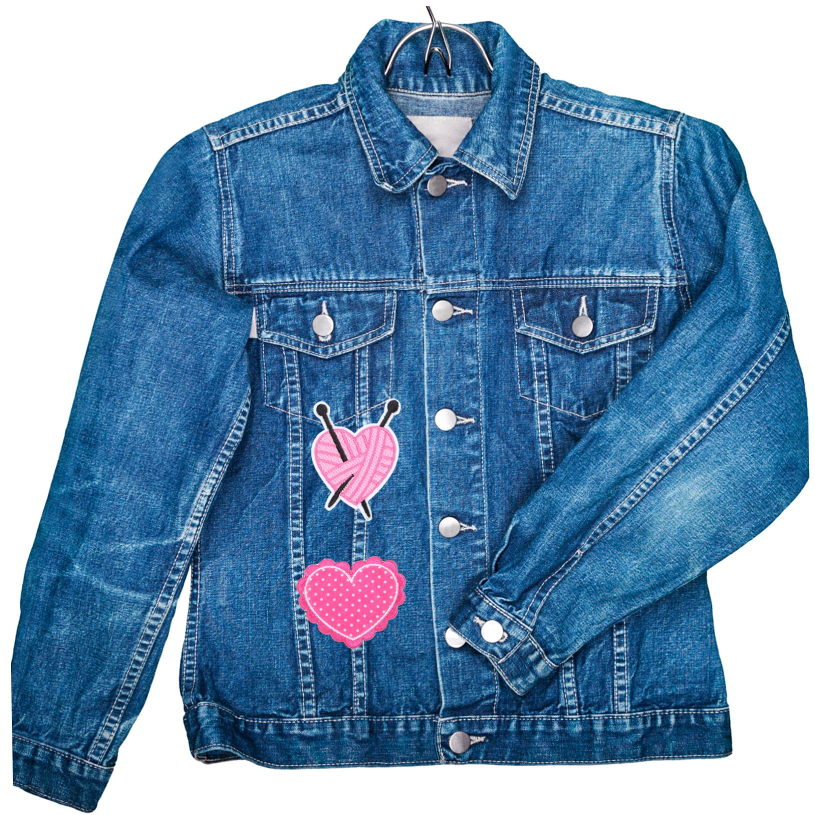 Gadpiparty 4 Set Toppe Termoadesive Forma Cuore Patches Ricamati Per Riparazione Abbigliamento Adesivi Decorativi Per Jeans Borse 20 Pezzi * 4