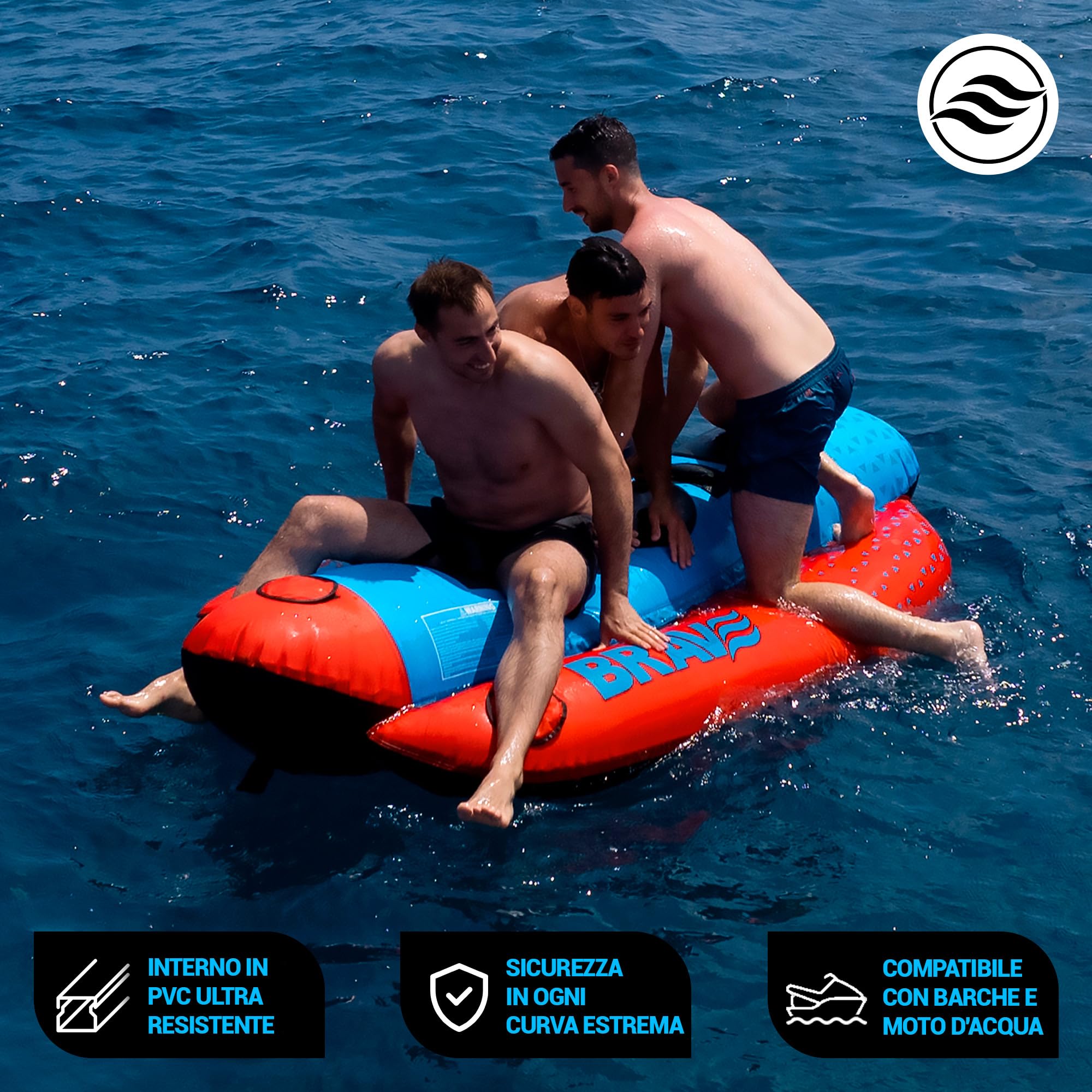 Galleggiante da Traino Gonfiabile per Sport Acquatici - Tubi Trainabili - Ciambella Trainabile Barca