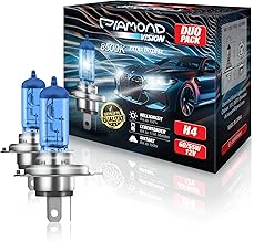 Diamond Vision 2x H4 12V 60/55W | Xenon Look | Halogen KFZ Autolampen | 8500k Super Ultra White | zweimal so langlebig | Duobox | E-Prüfzeichen | P43t