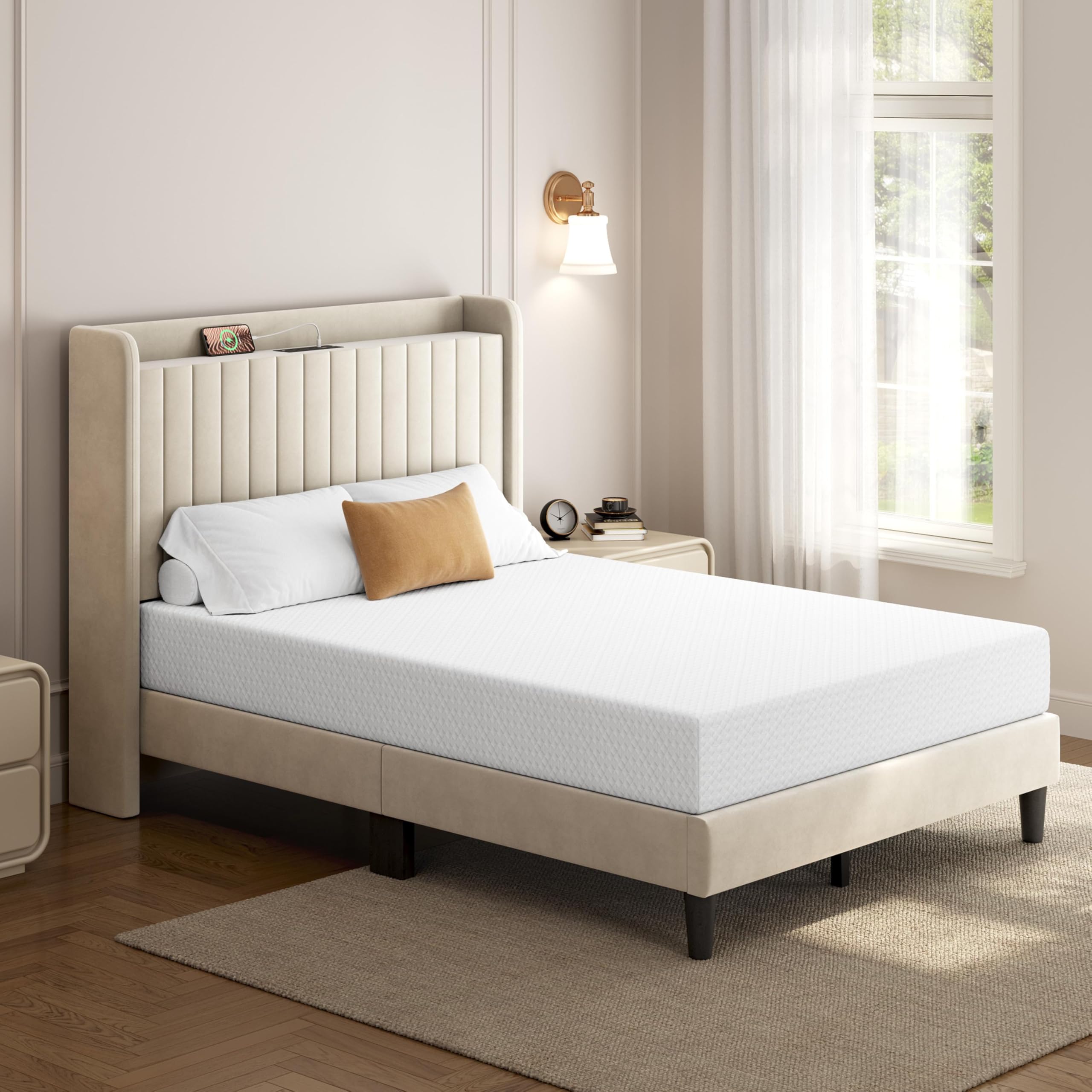 Yaheetech Twin Size Mattress 8 Inch- 3 Foam Layer Cooling Gel Memory Foam Mattresses, Green Tea for Fresher Sleep, Medium Firm, CertiPUR-US Certified,Twin Mattress in a Box — view 11
