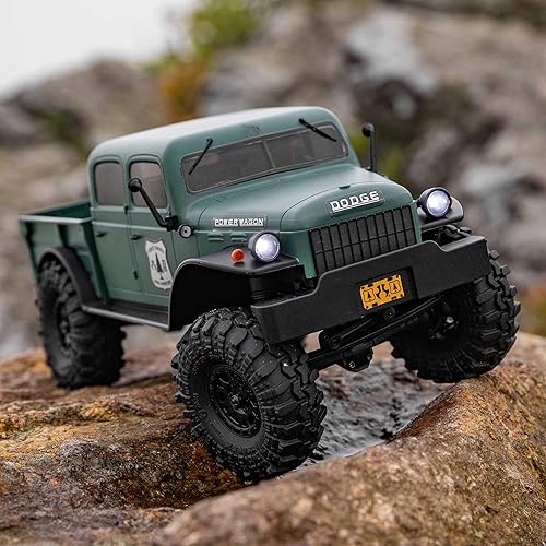 Miniatura 7 de Axial Camión RC SCX24 40's 4 puertas Dodge Power Wagon verde 124 4 ruedas Drive-RTR (todo lo necesario para correr incluido) AXI00007T2