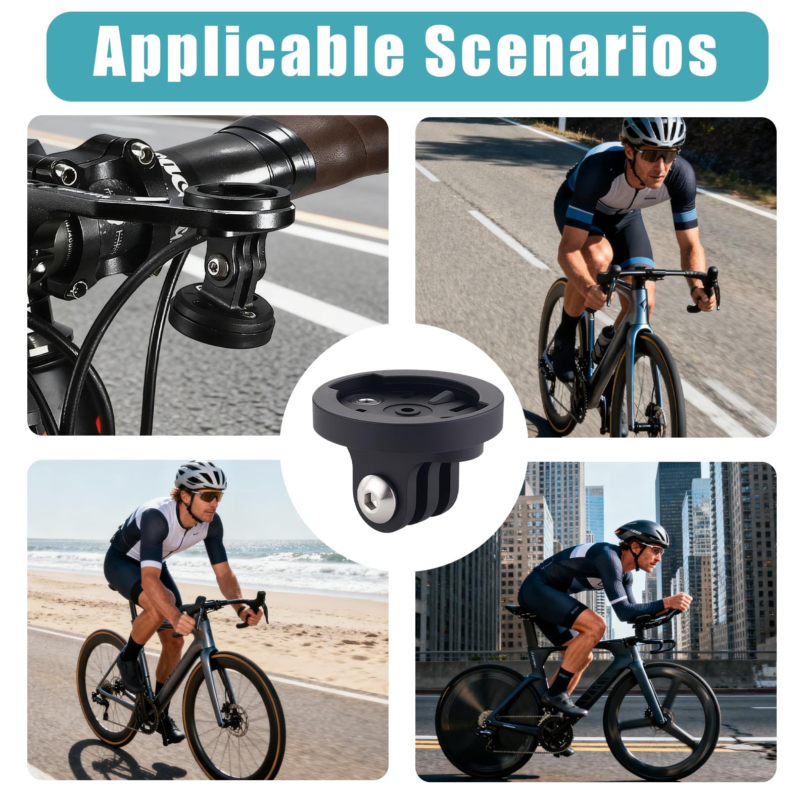 Supporto Universale Per Computer Bici E Fotocamera – Base Per Garmin/GoPro (Nylon)