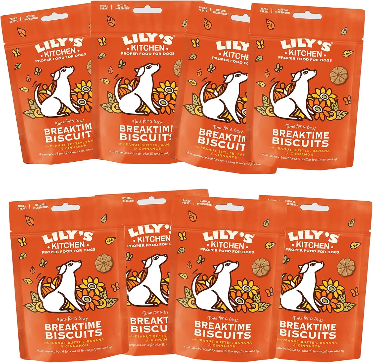Lily’s Kitchen Breaktime Biscuits Dog Treats, 8 x 80g Packs BigaMart