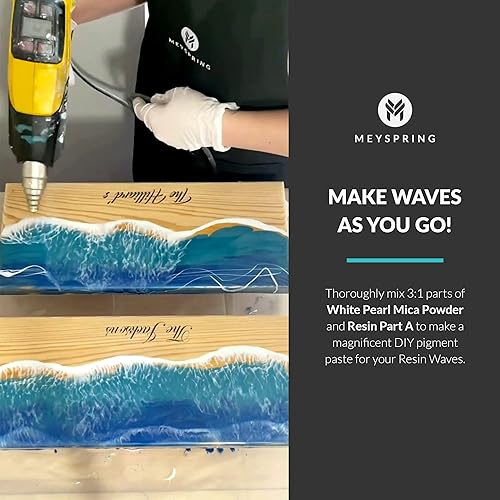 Miniatura 3 de Pigmento de resina epoxi de 2 tonos MEYSPRING, polvo de mica de epoxi y resina de uso artístico, sin grumos ni residuos, sin explosión de resina,