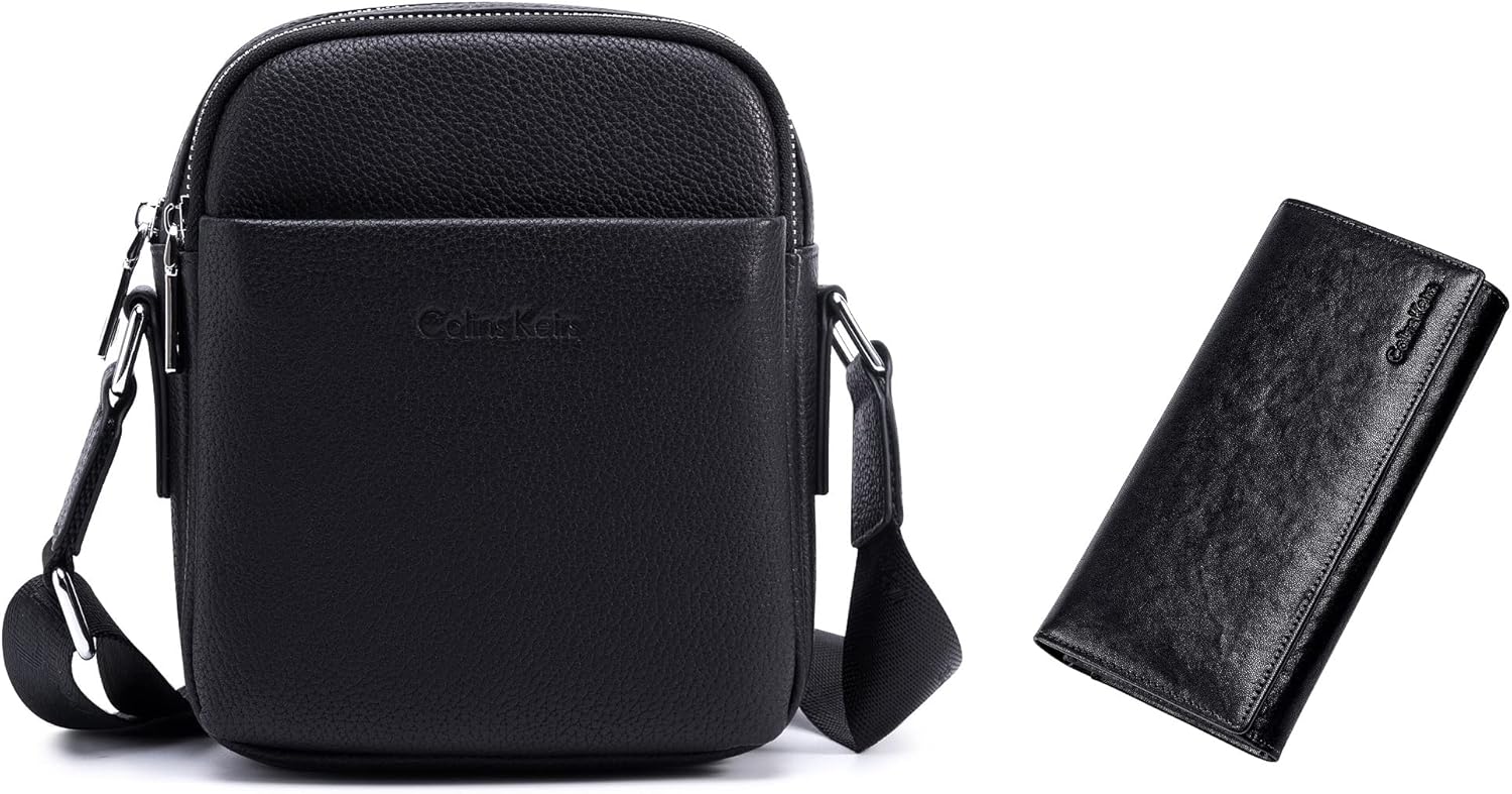 Colins Keirs Men's leather crossbody bag & Men's leather