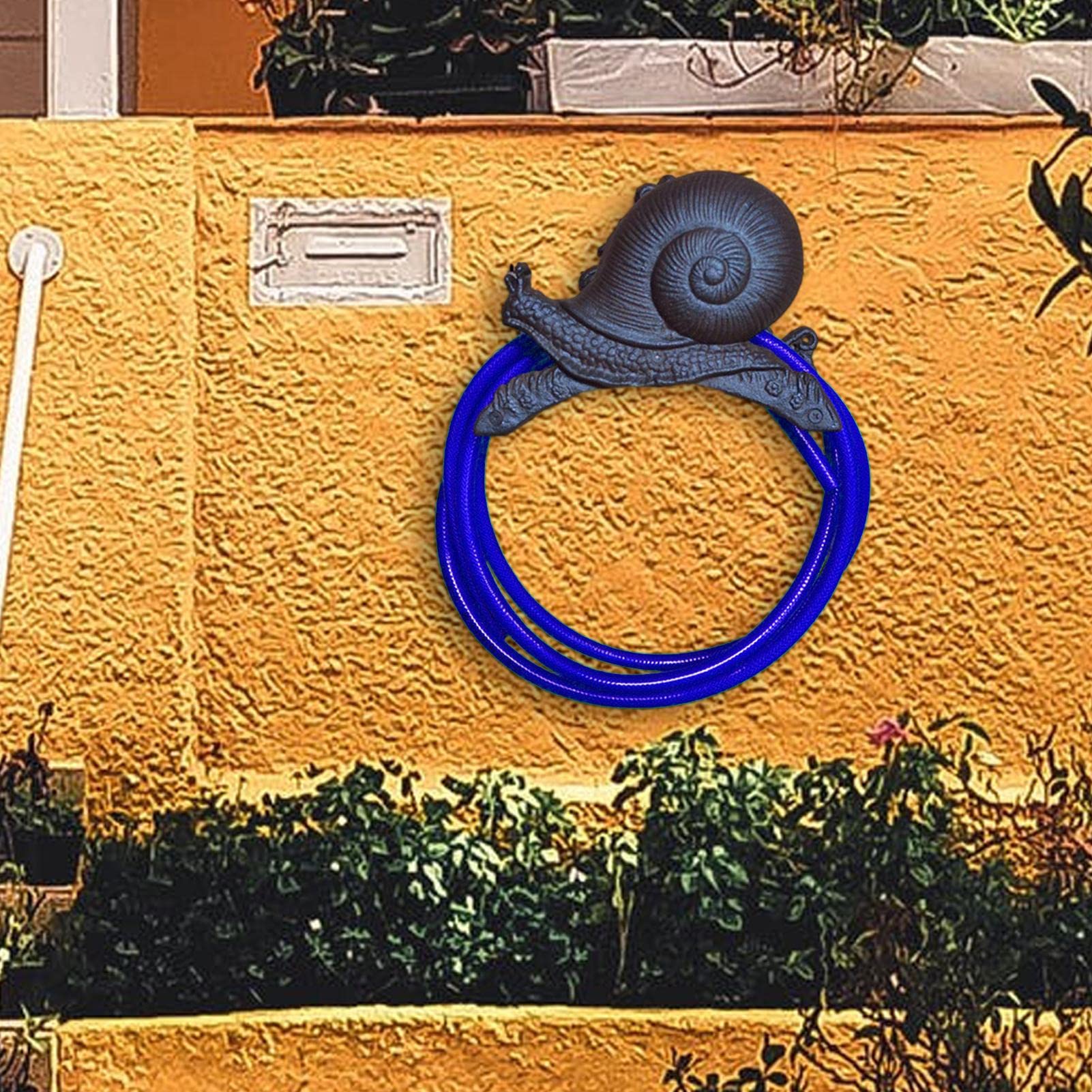 Porta tubo da giardino in ferro battuto - Gancio a parete per il montaggio
