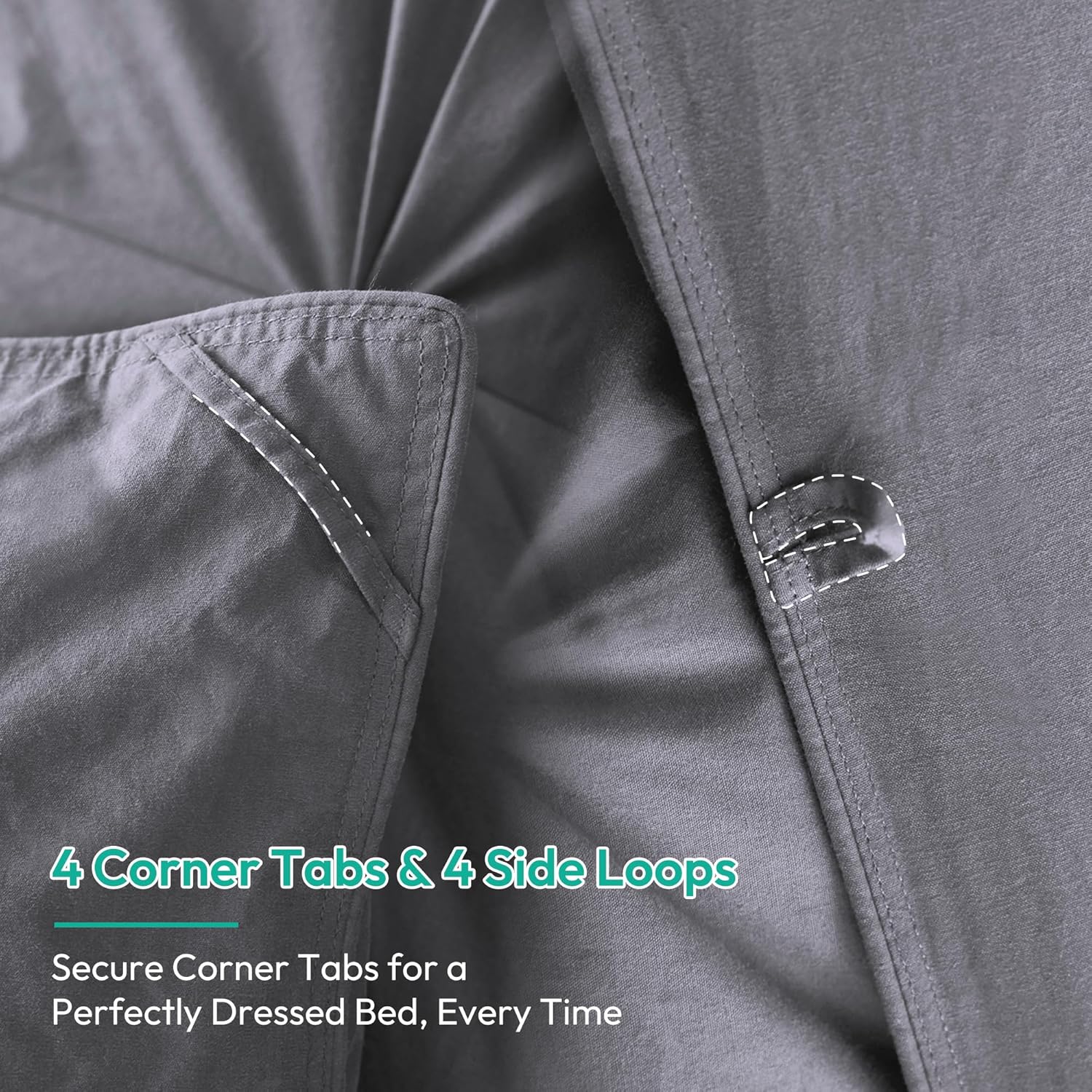 Three Geese Pinch Pleat Waterfowl Feathers and Down Comforter King Size Duvet Insert,750+ Fill Power,1200TC 100% Cotton, Premium All Seasons Gray Warm Hotel Comforter with 8 Tabs. - Image 6