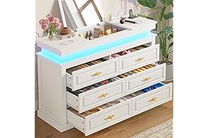 Versatile and Chic: Small Dresser with Mirror Amplifies Bedroom Charm