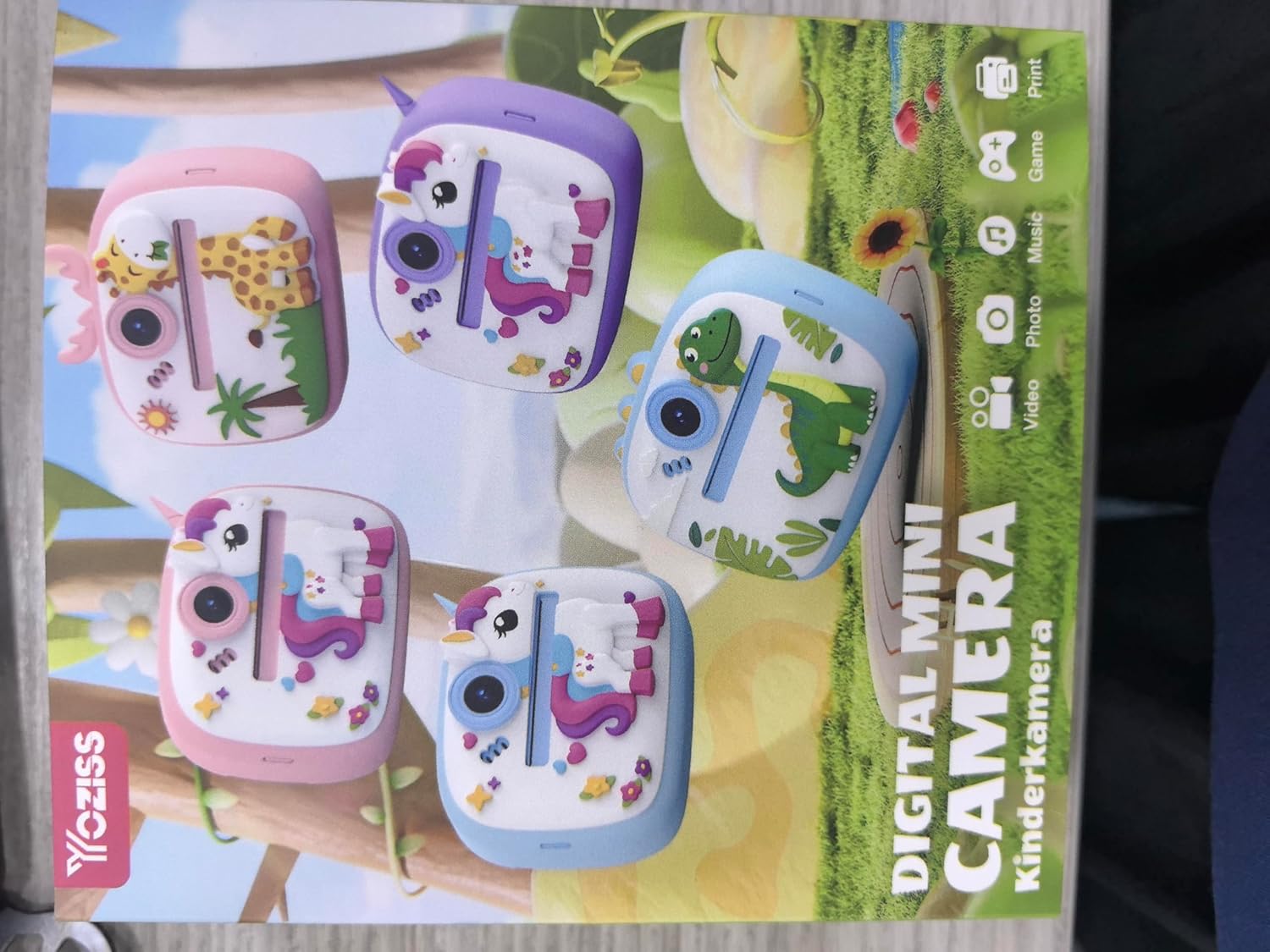 Kids Camera Instant Print, Digital Camera for Kids, Christmas Birthday Gift for Boys Girls 3-12 with Silicone Cover, Selfie Cam No-Ink Instant Print with SD Card & 3 Rolls Paper (Pink) Pink Unicorn image 10 of 11 B0F5QJ3KVP