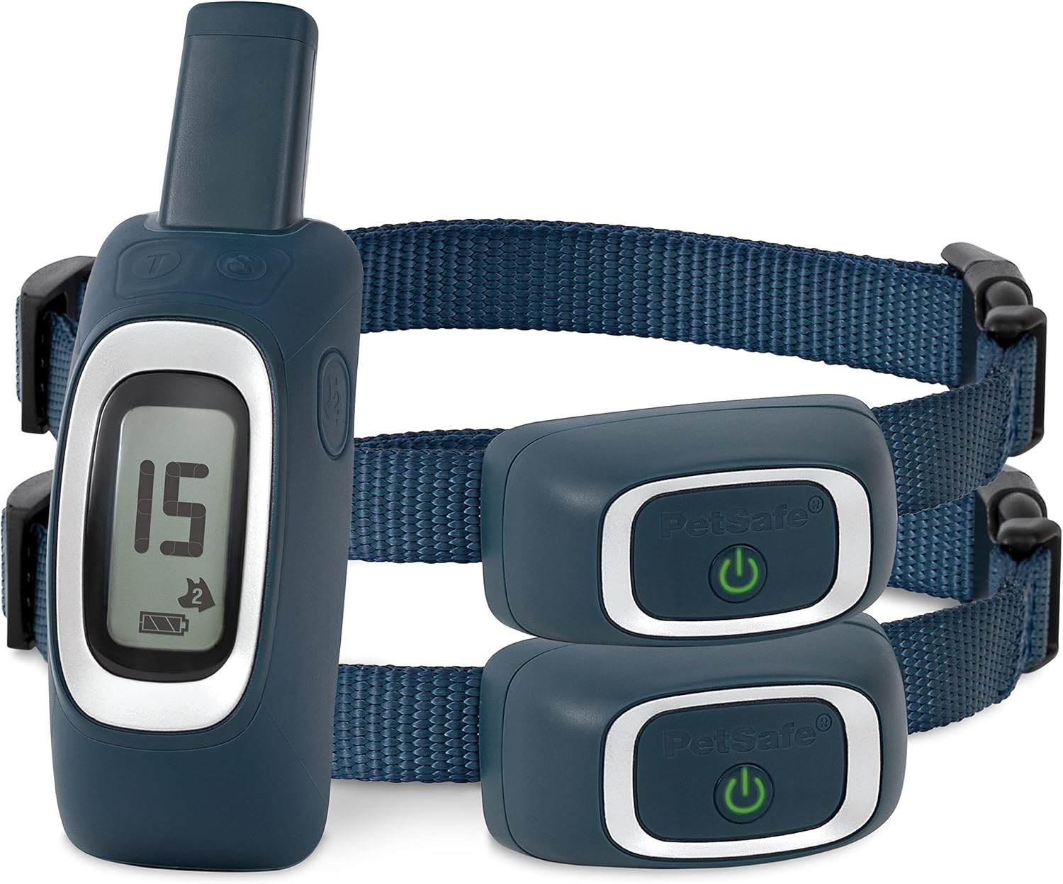 PetSafe 300 Yard Remote Training Collar - 2 Dog Kit - Tone, Vibration & 15 Levels of Safe & Humane Static Stimulation, Medium Range Option to Train Off Leash Dogs, Waterproof, Durable, Rechargeable