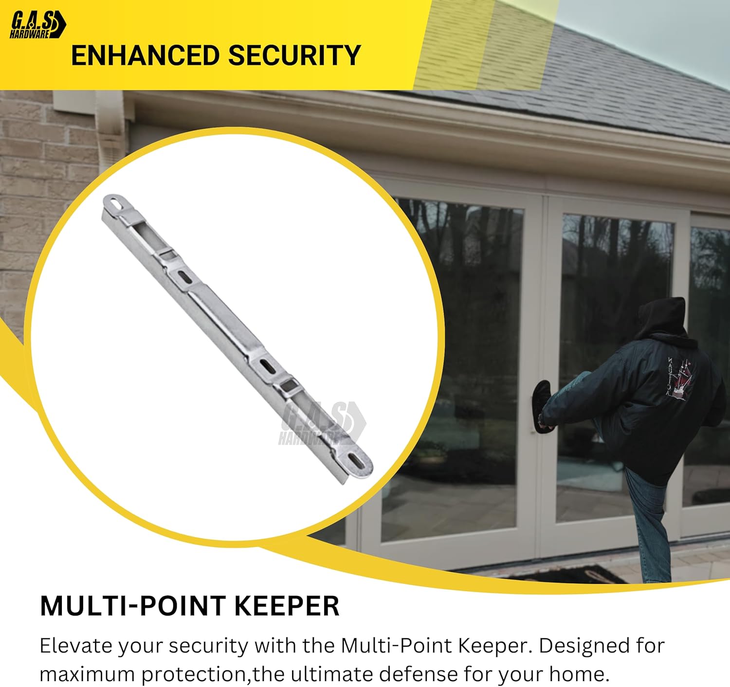 Sliding Glass Door Multi-Point Door Keeper 10-7/8" H x 1" W | Keeper Replacement for Mortise Lock 2 Point | Fix and Repair Sliding Door Keeper | K-12-417