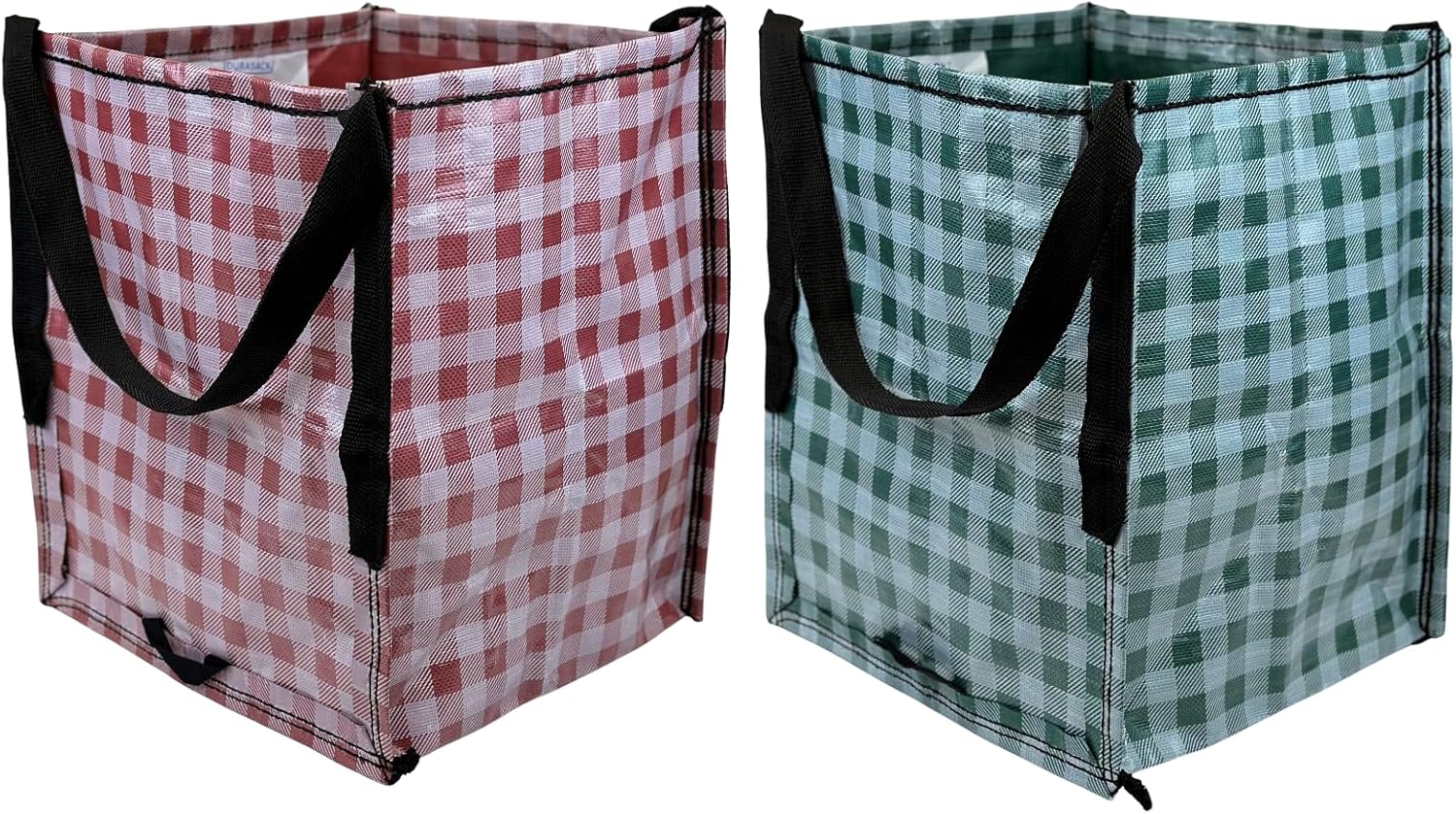 DURASACK Heavy Duty Storage Tote Bag 22-Gallon Rugged Woven Polypropylene Moving Bag, Reusable Self-Standing Design, Holds up to 500 Pounds, Pack of 4, Khaki