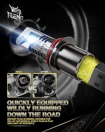 Vista 14 de RENO Bombillas antiniebla H11, Powersports ATV UTV sin ventilador H11 H16 (JP), de 2 Powersports ATV UTV