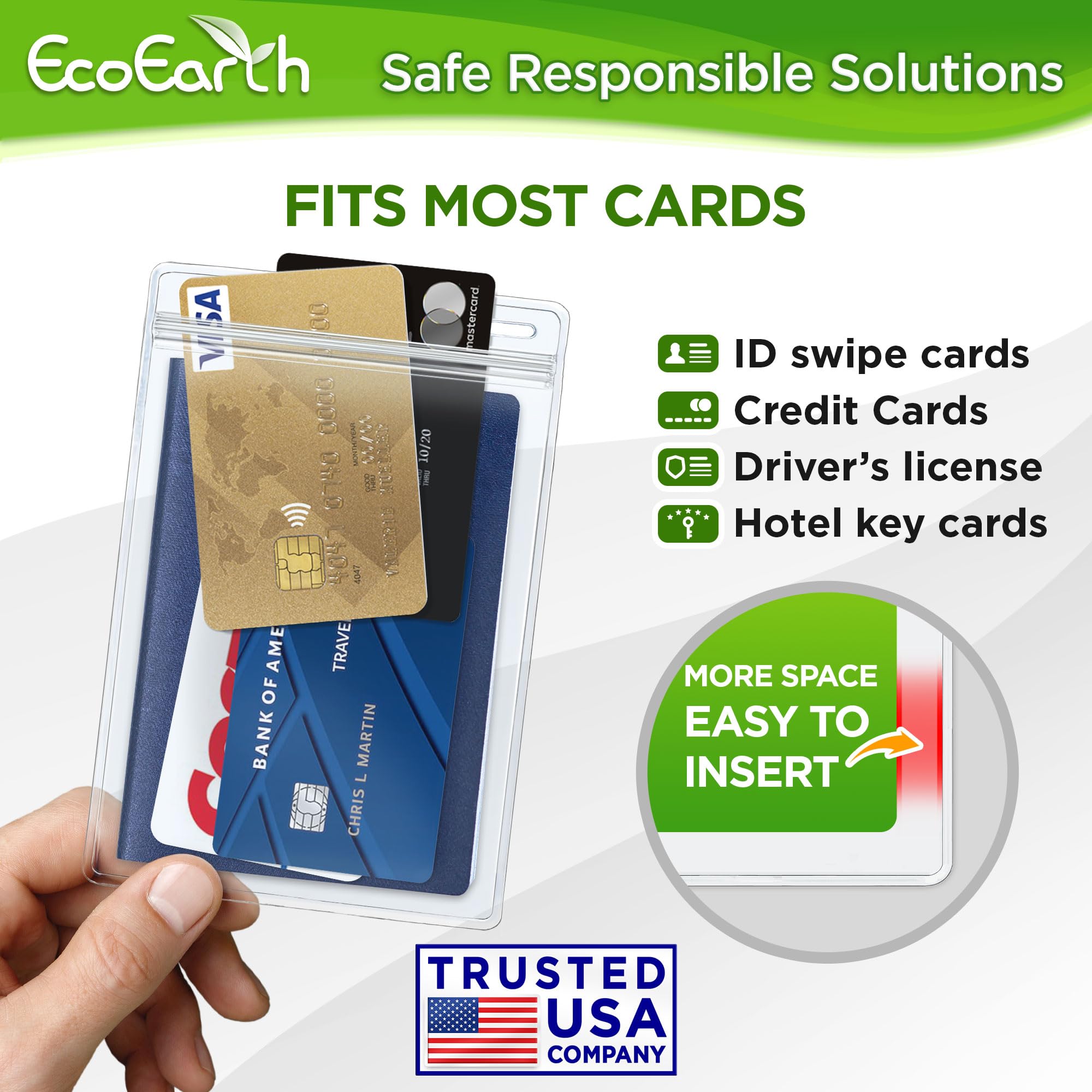 Amazon.com: EcoEarth 4x6 Inch Passport & Card Holders (Clear, 10